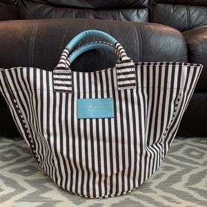 Henri Bendel centennial striped beach tote